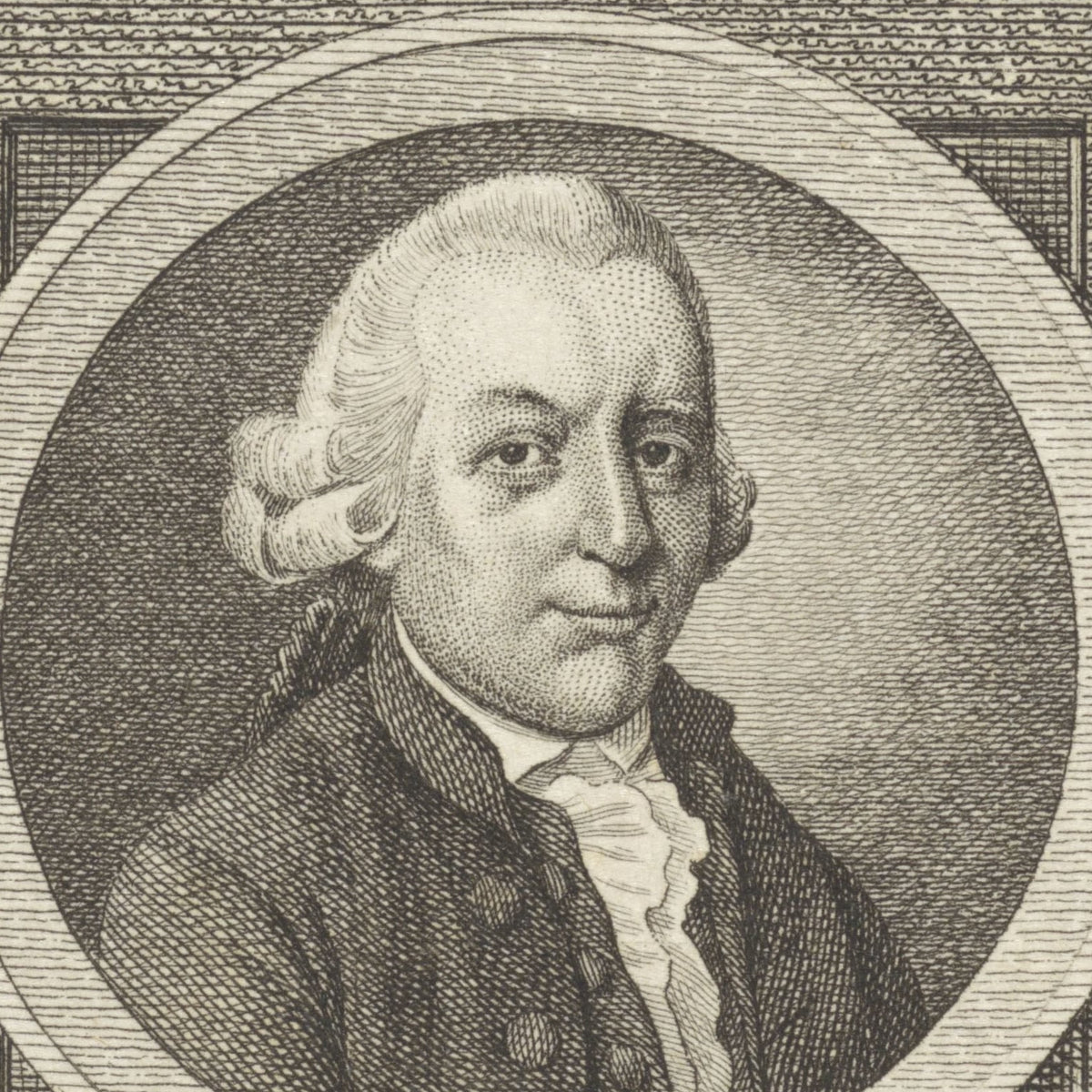 Portret van Johannes Gerardus Luyken - Reinier Vinkeles (I) - Artwork detail