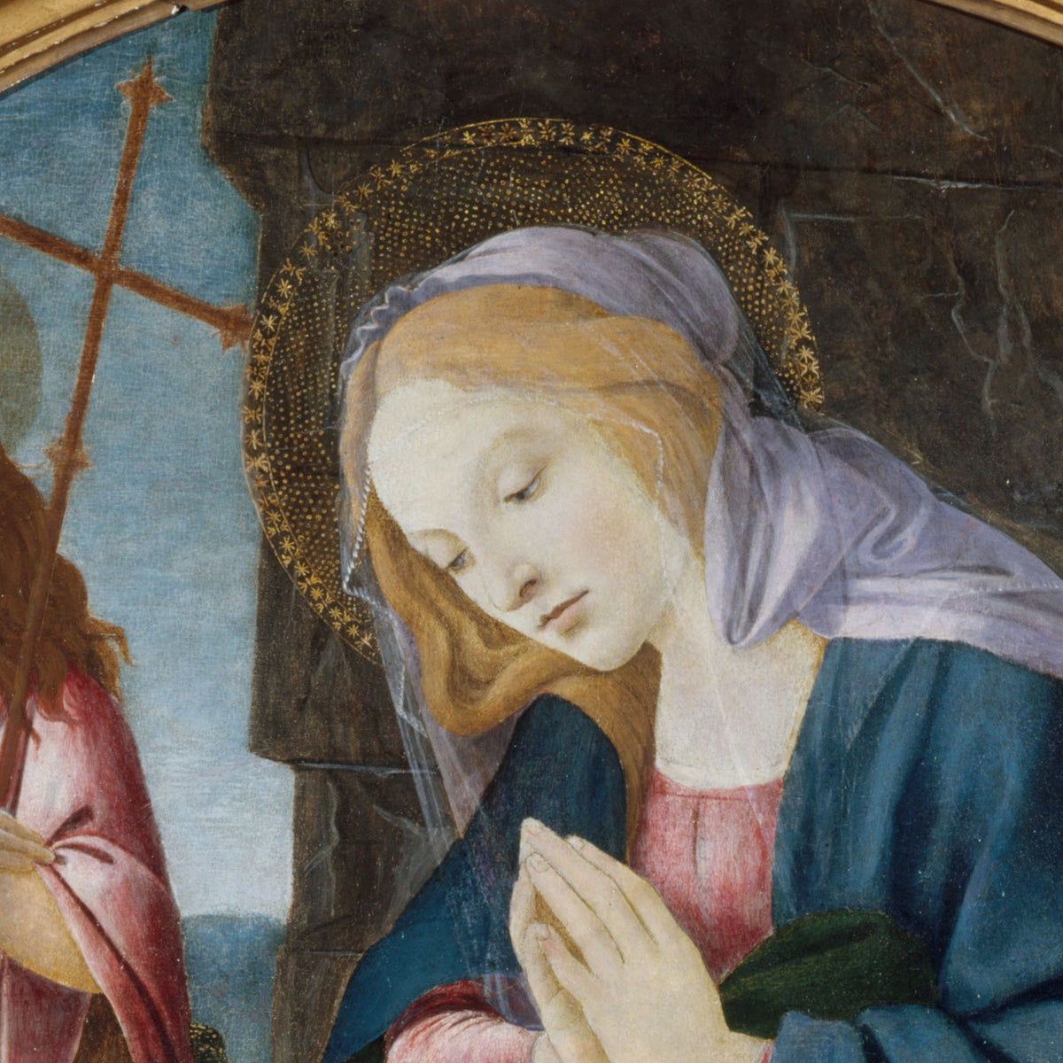 Madonna and Child with the Young Saint John the Baptist - Sandro Botticelli - Artwork detail