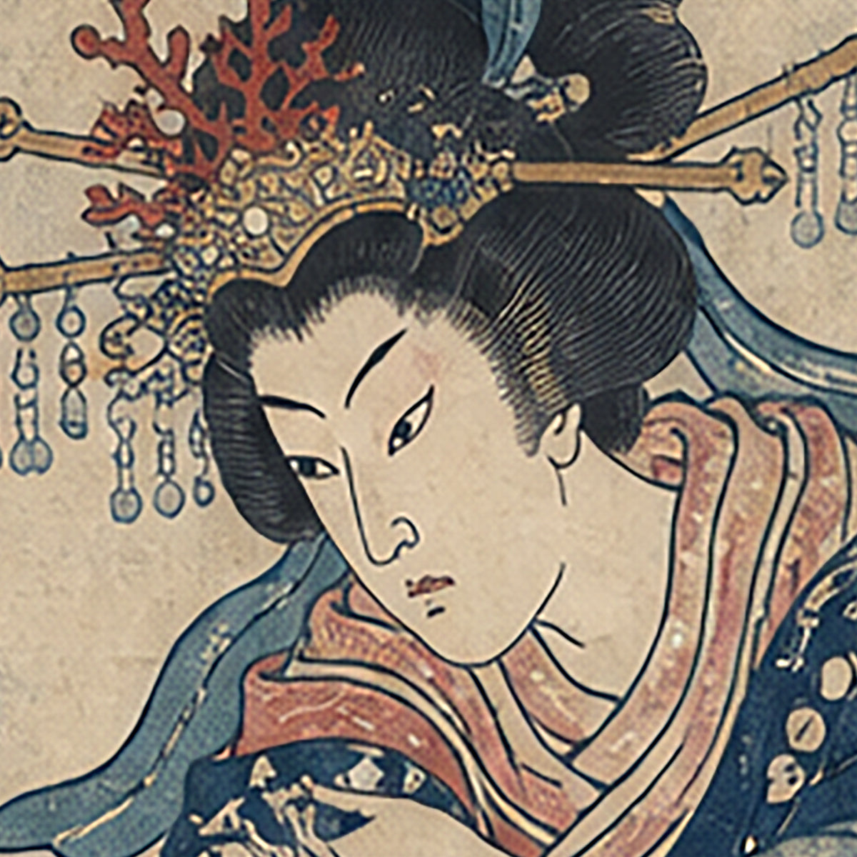 Urashima Taro at the Dragon Palace - Artwork detail