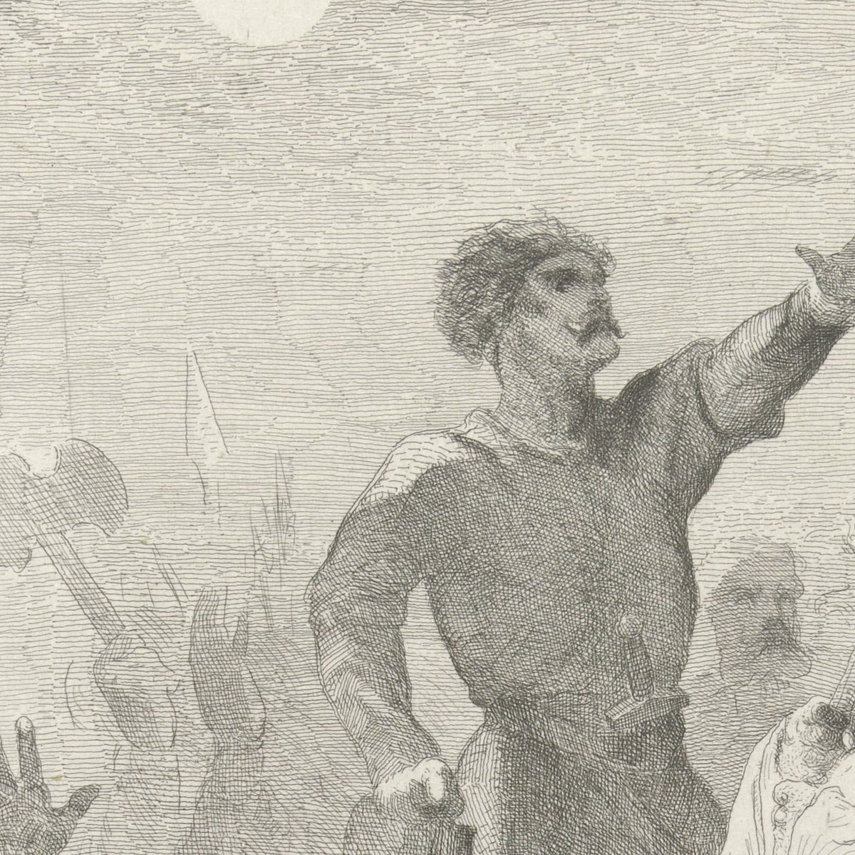 Wilfried omringd door zijn krijgers - Charles Rochussen - Artwork detail