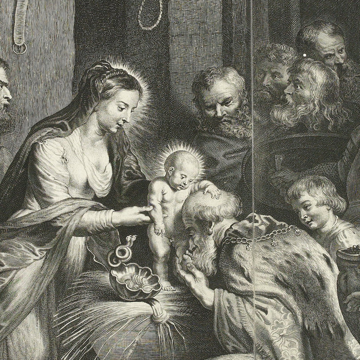 Adoration of the Magi - Lucas Vorsterman I - Artwork detail