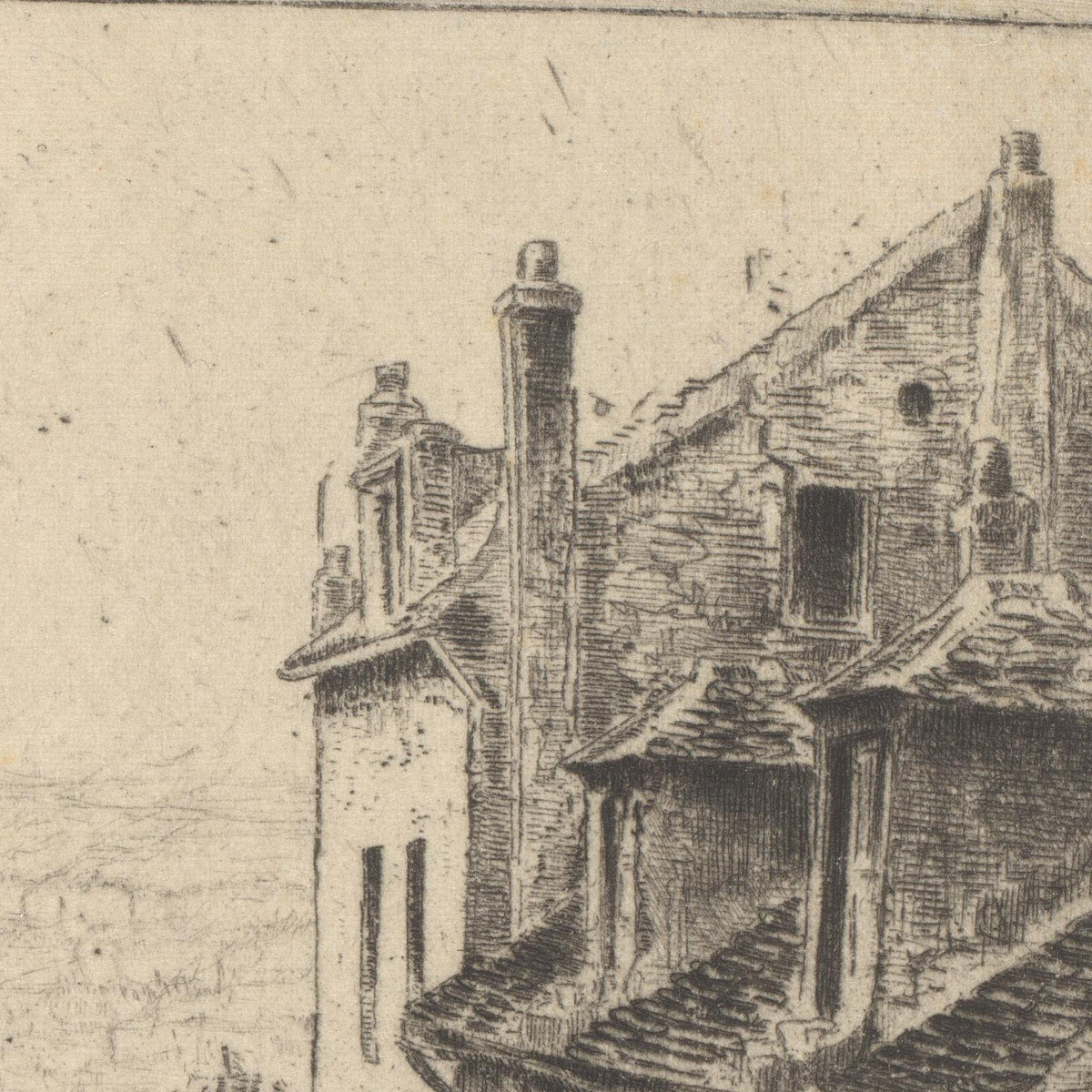 Rue du Mont Cenis (Parijs), omlaag kijkend - Eugène Delâtre - Artwork detail