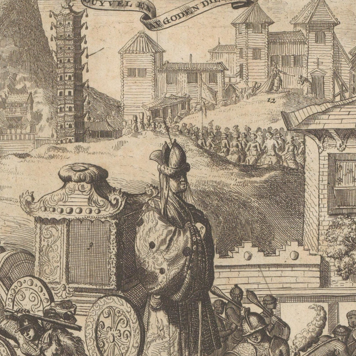 Godsdienstige handelingen en ceremoniën in Indië - Romeyn de Hooghe - Artwork detail