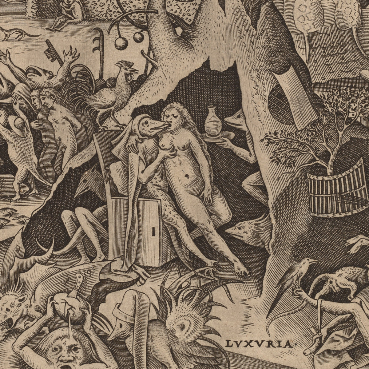 Lust (Luxuria) - Pieter Bruegel the Elder - Artwork detail