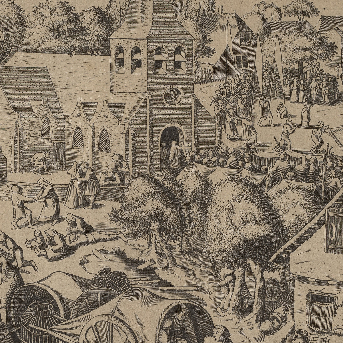 The Fair at Hoboken - Pieter Bruegel the Elder - Artwork detail