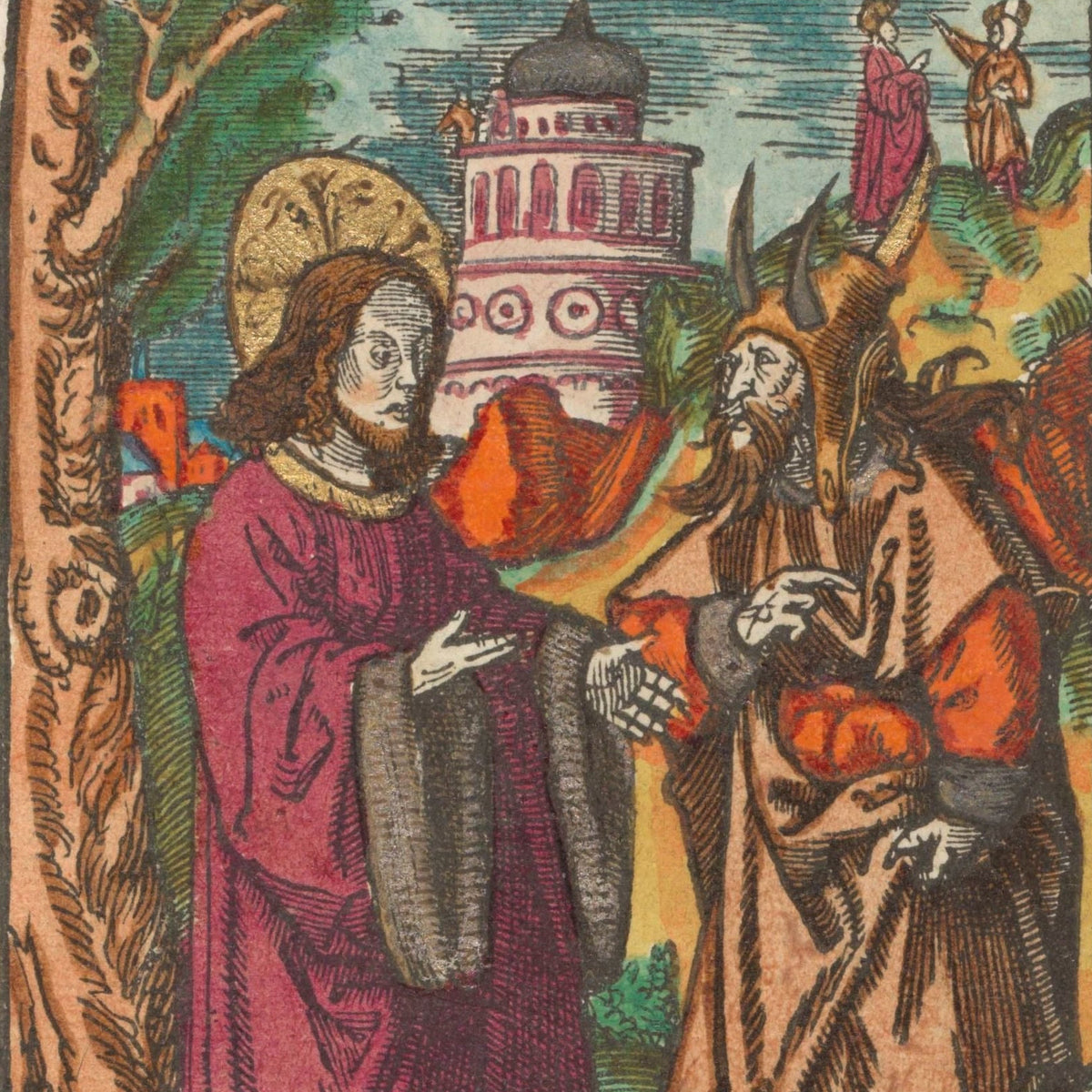 The Temptation of Christ - Doen Pietersz. - Artwork detail