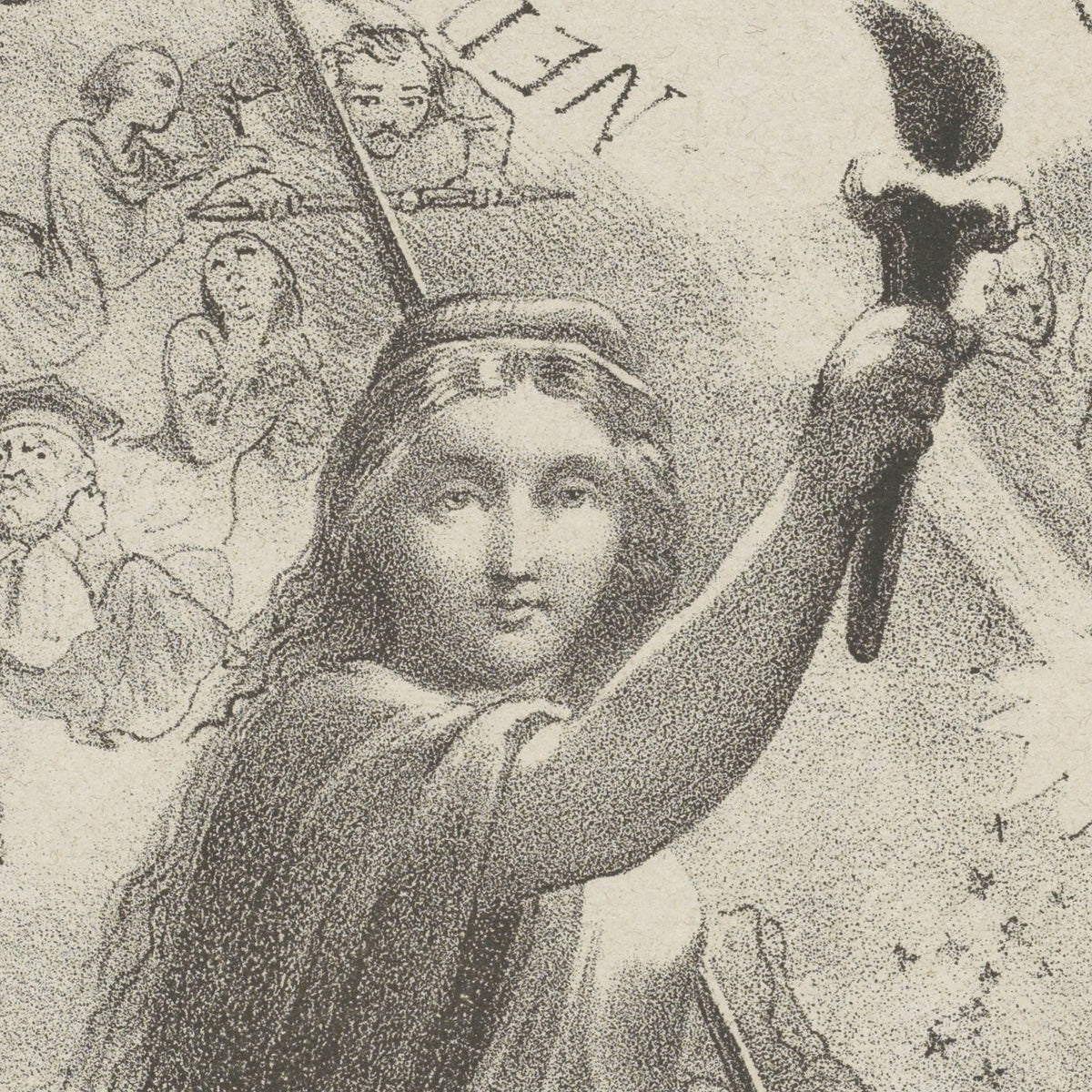 Titelblad De Nederlandsche Spectator, nr. 1 - Johan Michaël Schmidt Crans - Artwork detail
