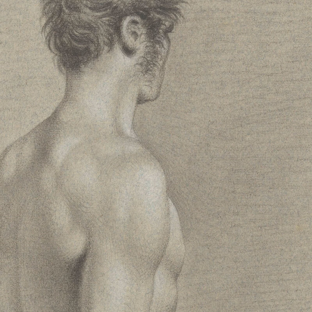 Staand mannelijk naakt, naar rechts - Wouter Johannes van Troostwijk - Artwork detail