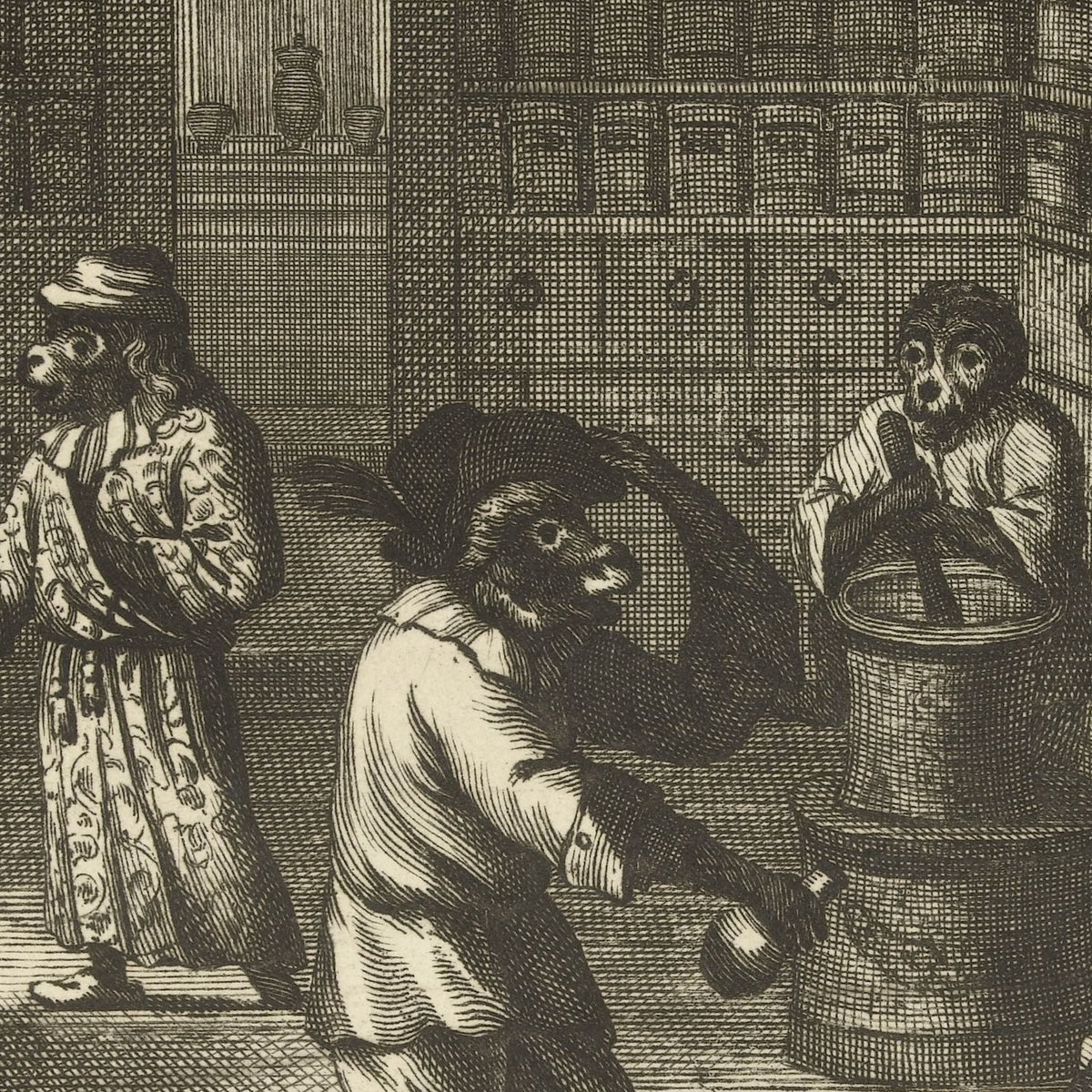 Apen als apotheker (Monkeys as Apothecaries) - Matthijs Pool - Artwork detail