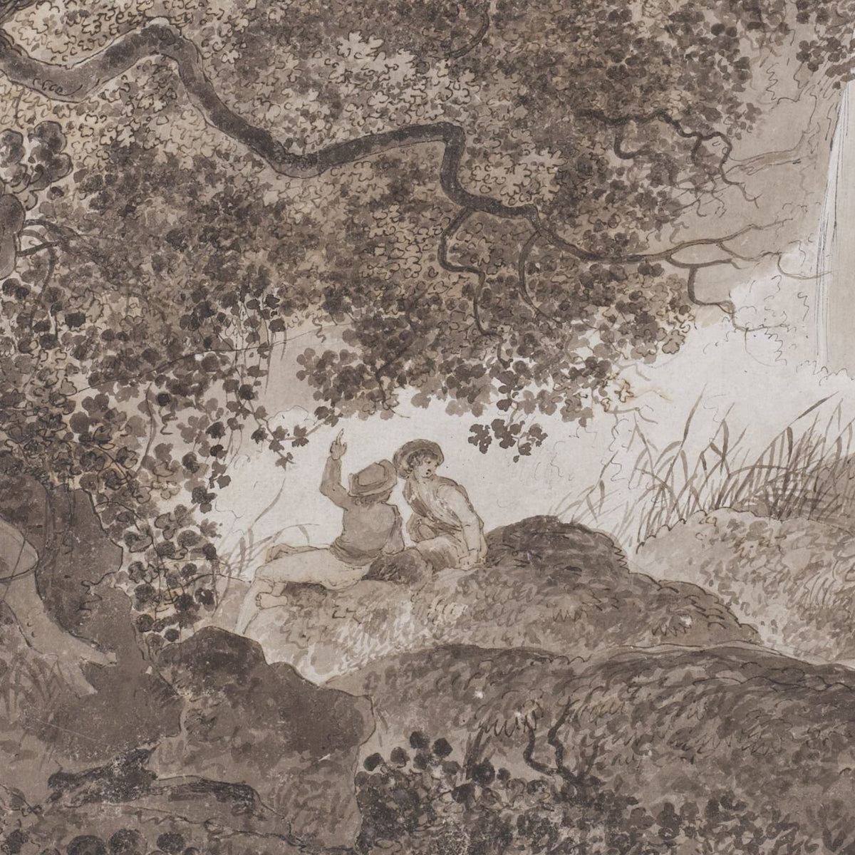 Bebost berglandschap (Tivoli) - Johann Conrad Steiner - Artwork detail