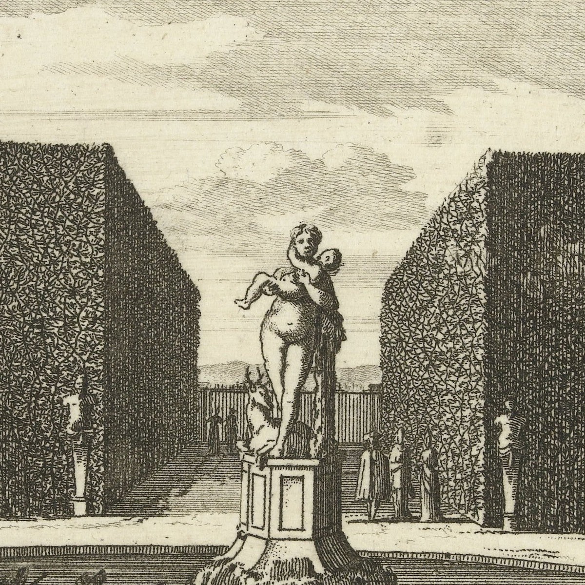 Beeld van de Faun in het doolhof van de tuinen van Paleis Het Loo - Jan van Call (I) - Artwork detail