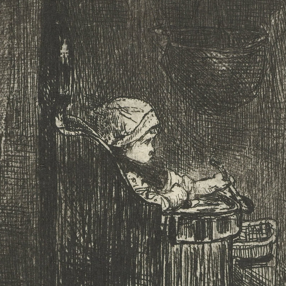 Kind in de kinderstoel - Jozef Israëls - Artwork detail