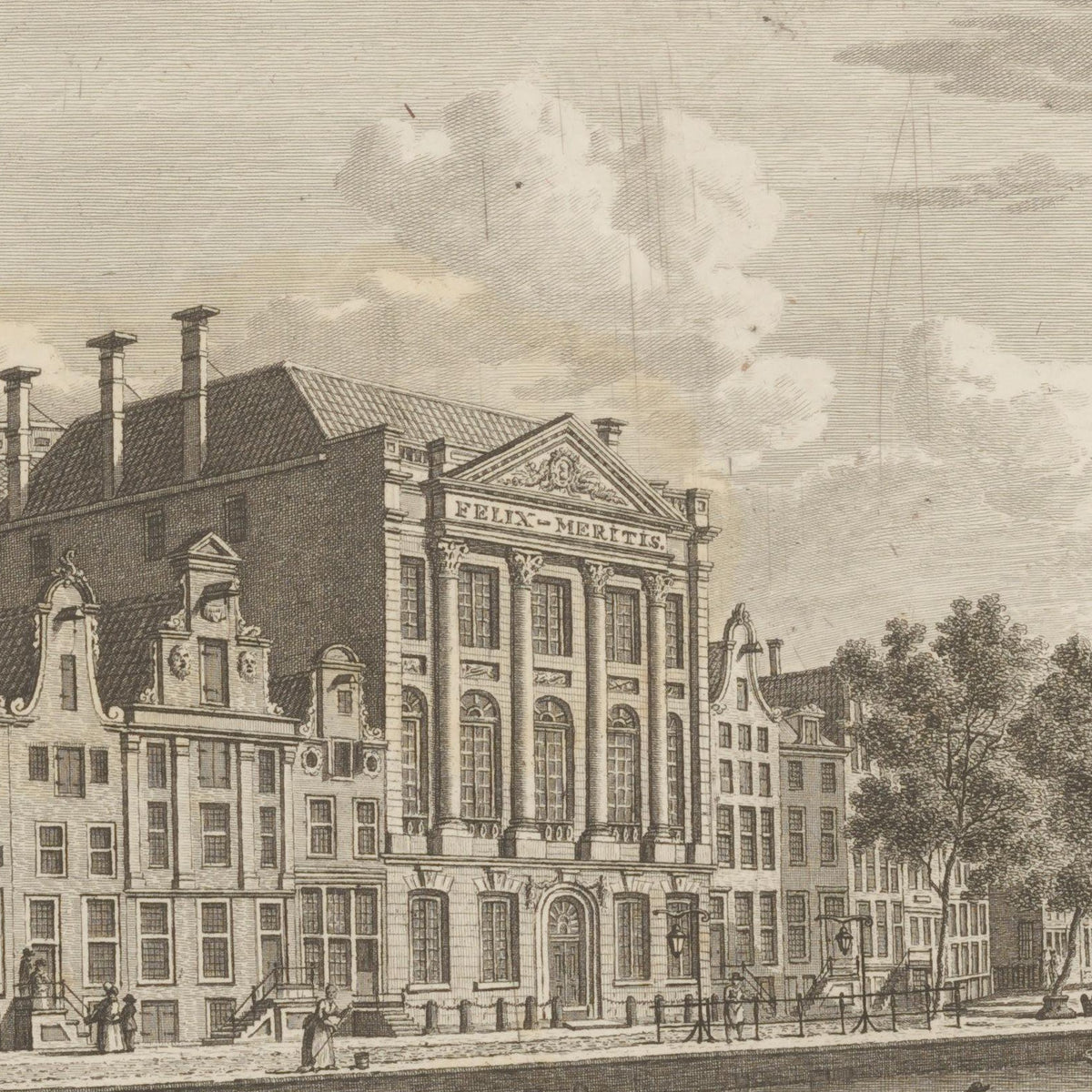 Gezicht op het gebouw Felix Meritis te Amsterdam - Carel Frederik Bendorp (I) - Artwork detail