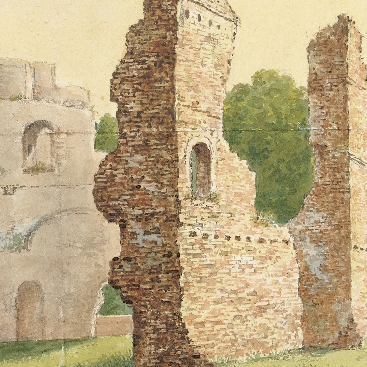De ruïne van de Abdij van Rijnsburg - Gerardus Johannes Verburgh - Artwork detail