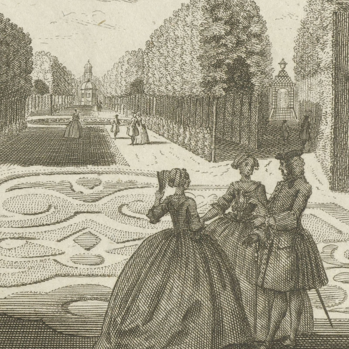Gezicht vanuit het kabinet op de tuin van Huis ter Meer te Maarssen - Hendrik de Leth - Artwork detail