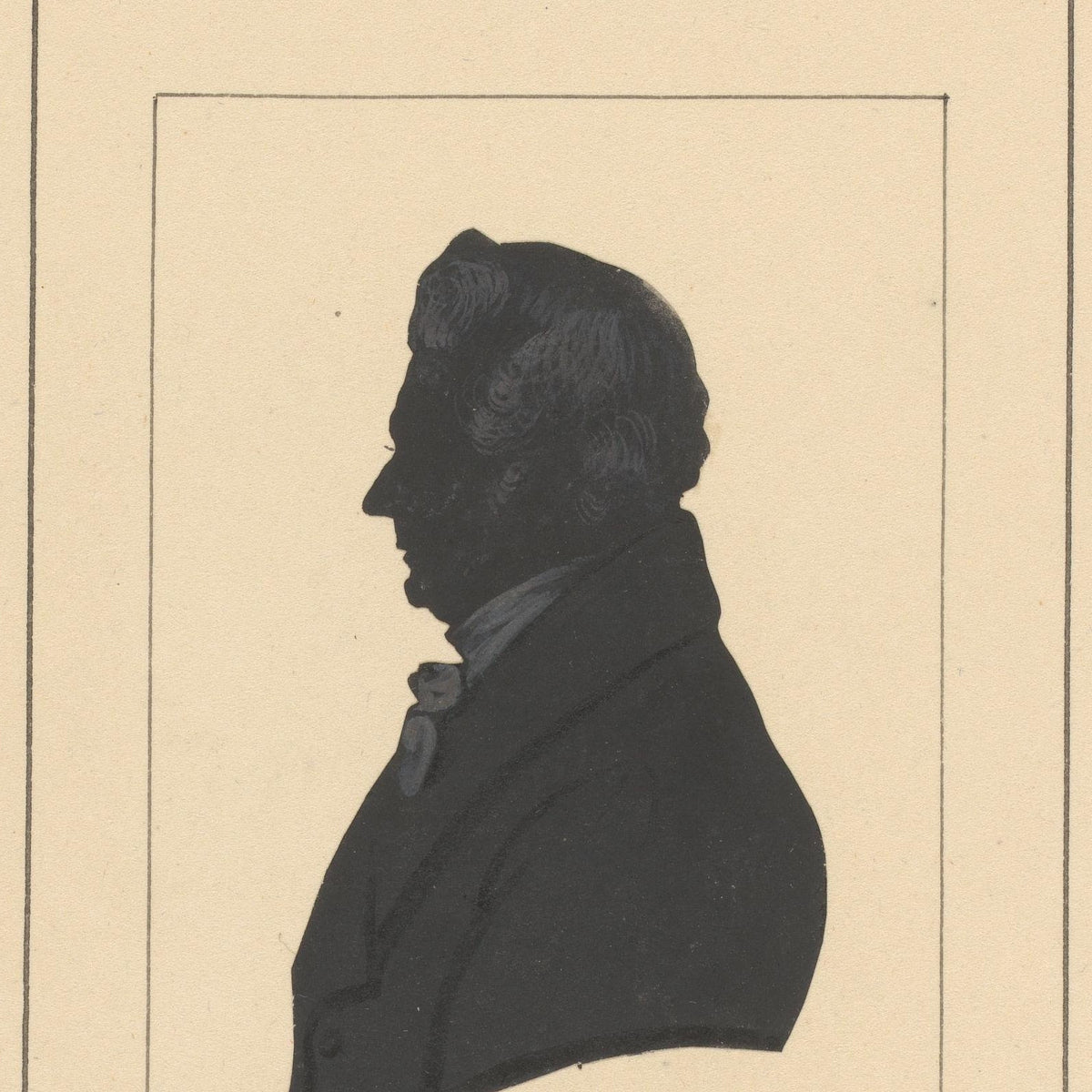 Silhouetportret van Joannes Esman - Elisabeth Alida Haanen - Artwork detail