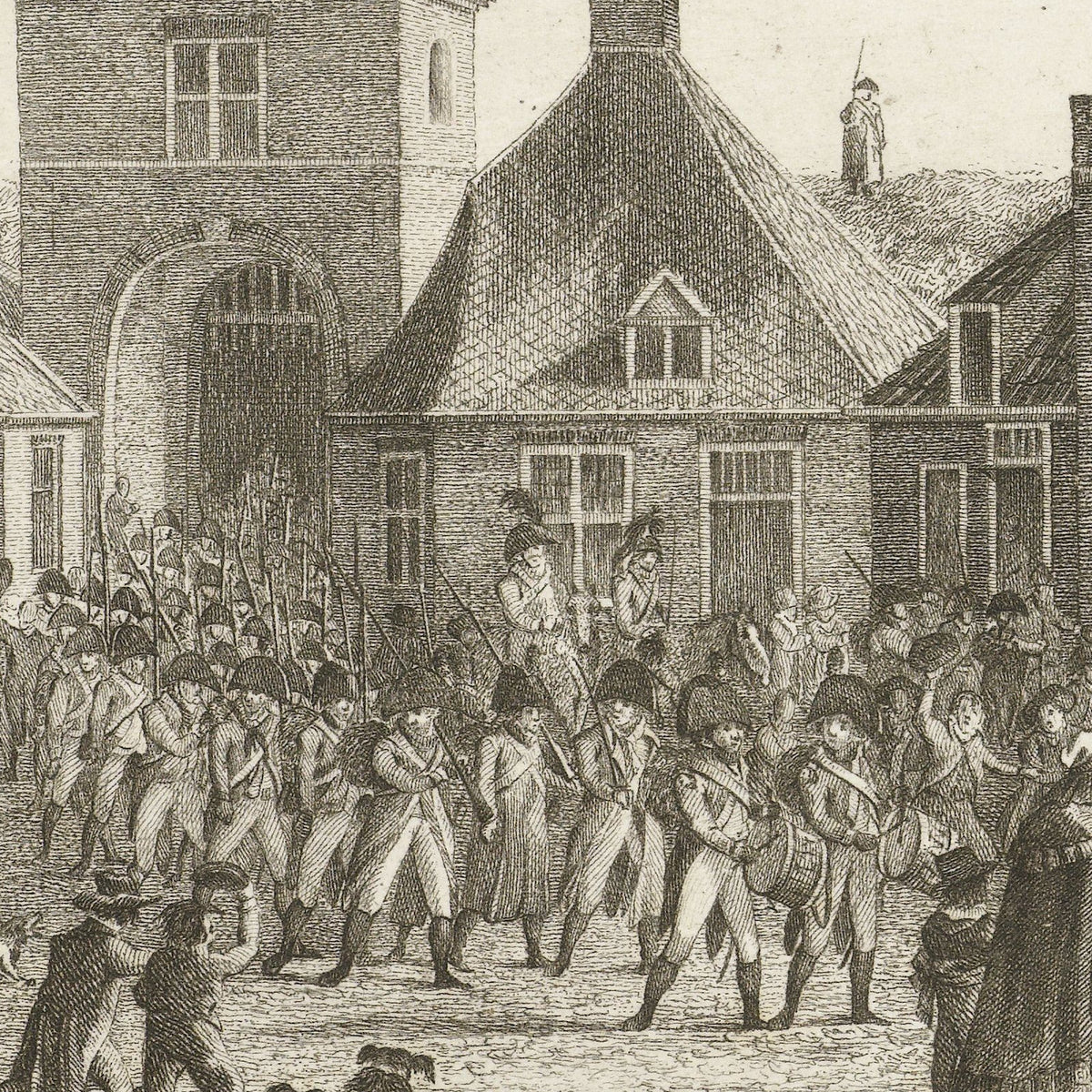 Franse troepen trekken Breda binnen, 1793 - Joannes Bemme - Artwork detail