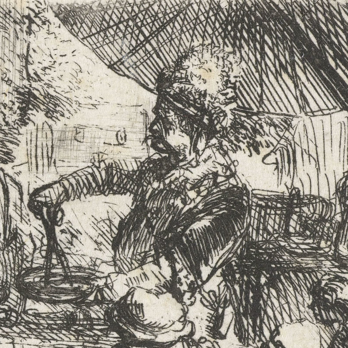 The Magician under a Parasol - Constantijn à Renesse - Artwork detail