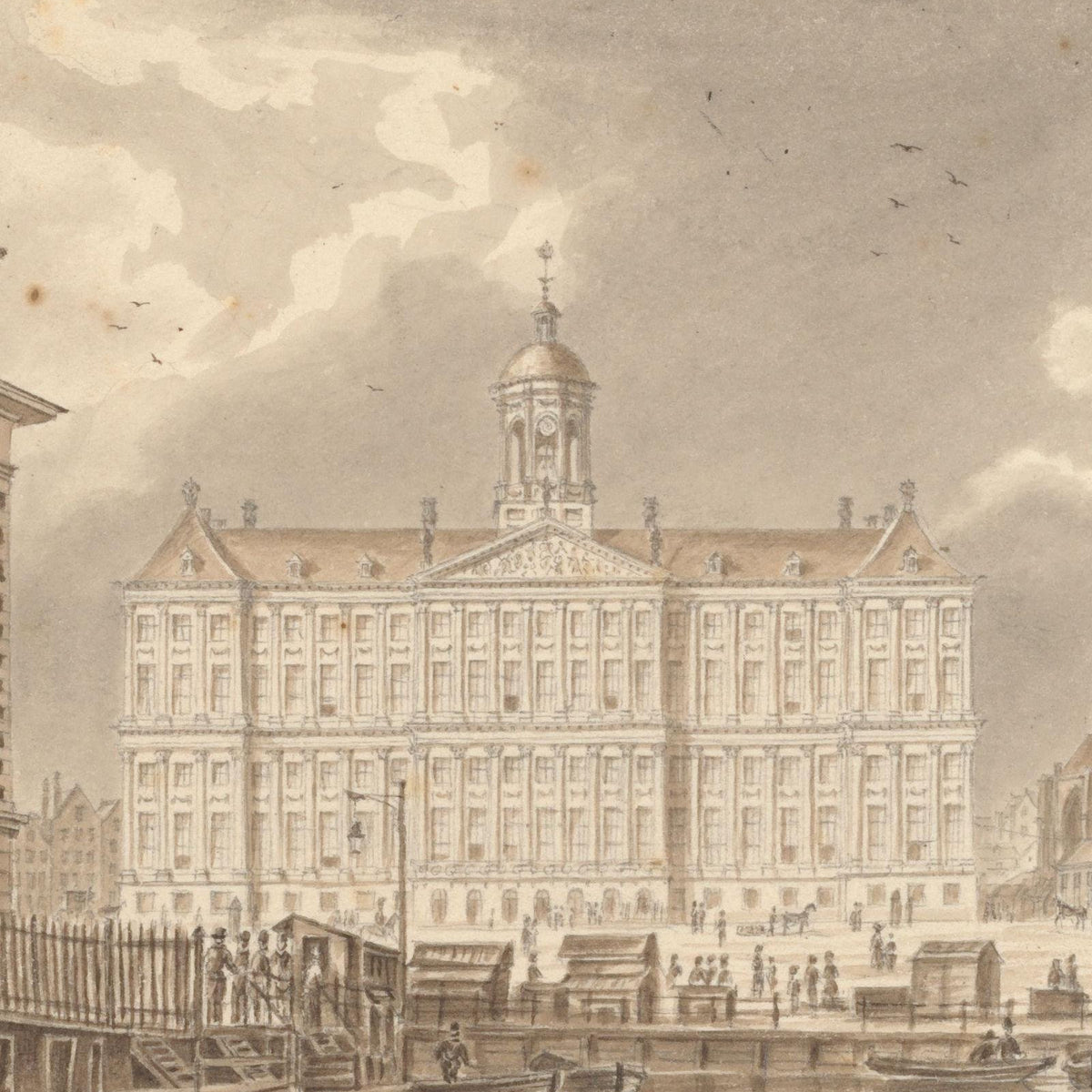 Gezicht op de Dam - Augustus Wijnantz - Artwork detail