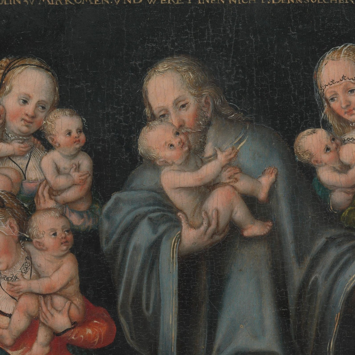 Christ Blessing the Children - Lucas Cranach the Younger - Artwork detail