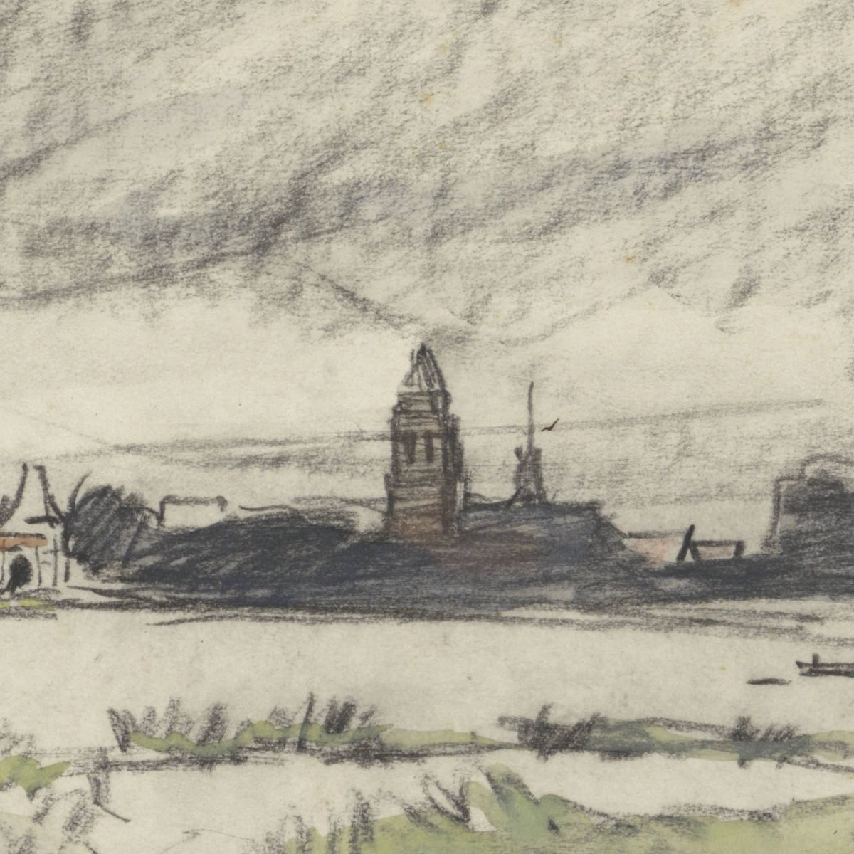 Gezicht op Schoonhoven - Adolf le Comte - Artwork detail