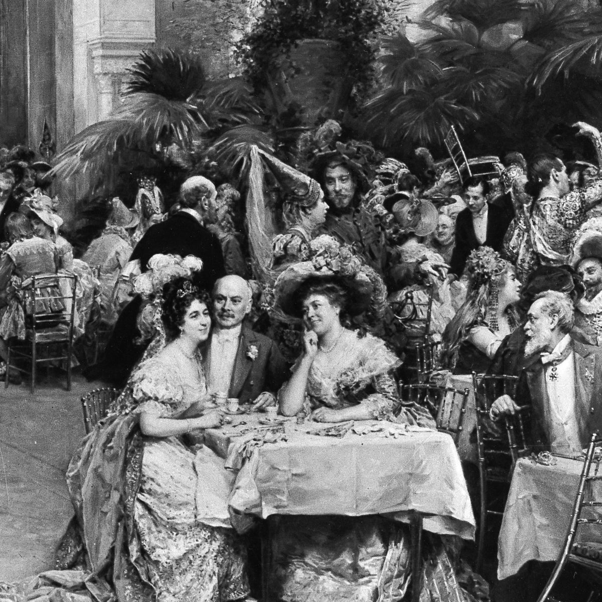 Masquerade Ball at the Ritz Hotel, Paris - Raimundo de Madrazo y Garreta - Artwork detail