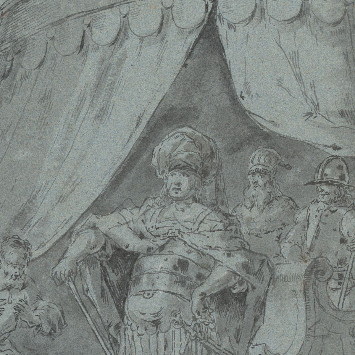 Alexander the Great Receiving Envoys - Leonaert Bramer - Artwork detail