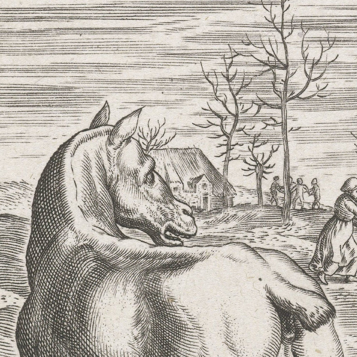 Het hooi loopt het paard achterna - Johann Theodor de Bry - Artwork detail