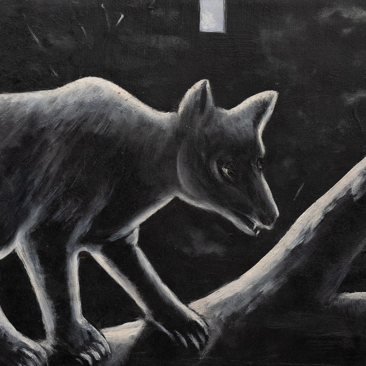 A Bear in a Moon Night - Niko Pirosmani - Artwork detail