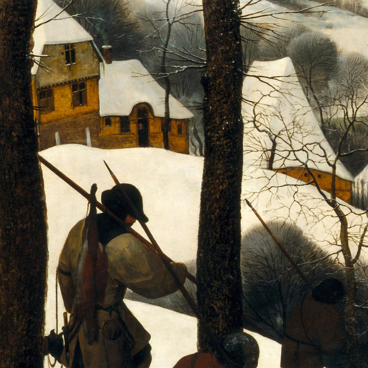 Hunters in the Snow - Pieter Bruegel the Elder - Artwork detail