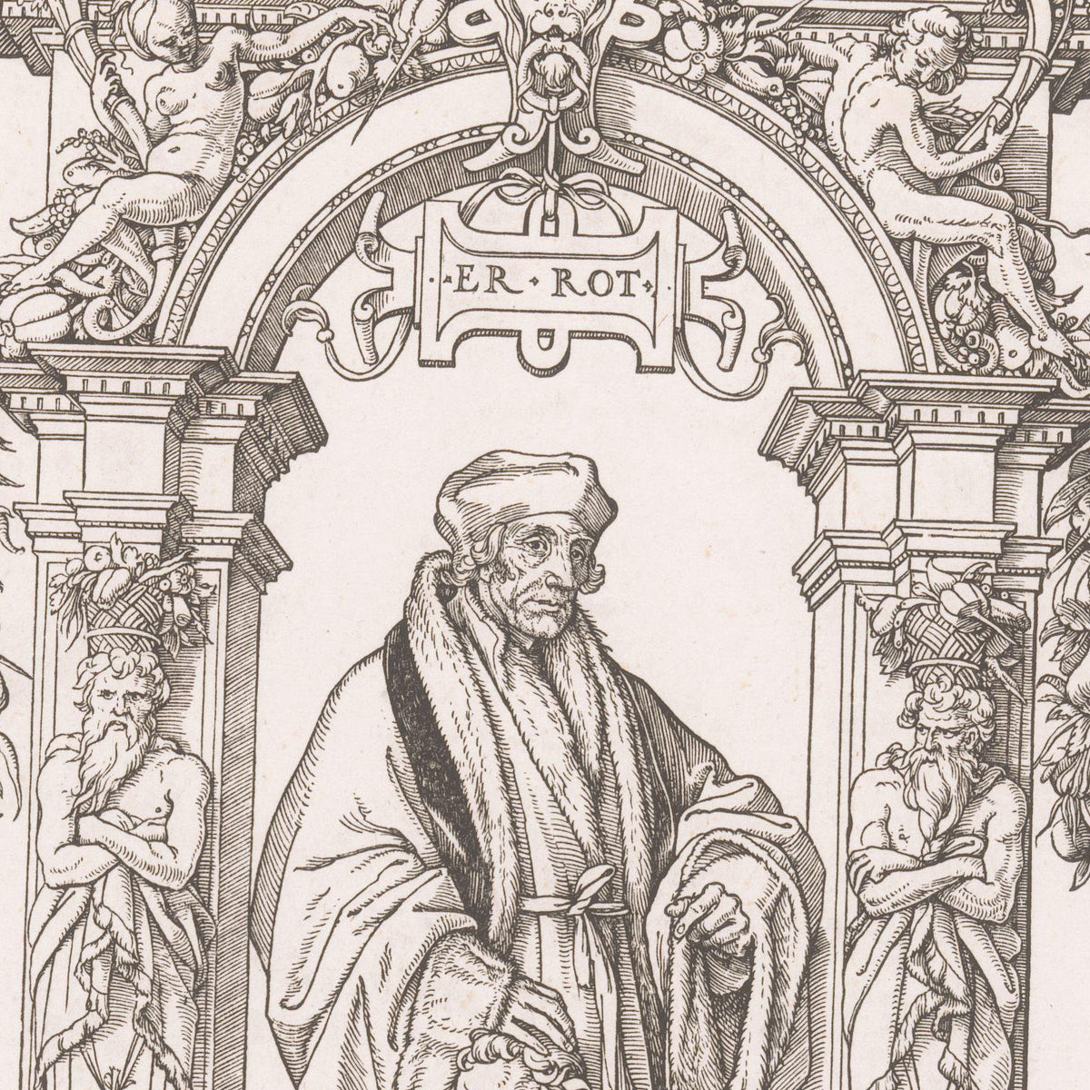 Portret van Erasmus - Veit Rudolf Specklin - Artwork detail