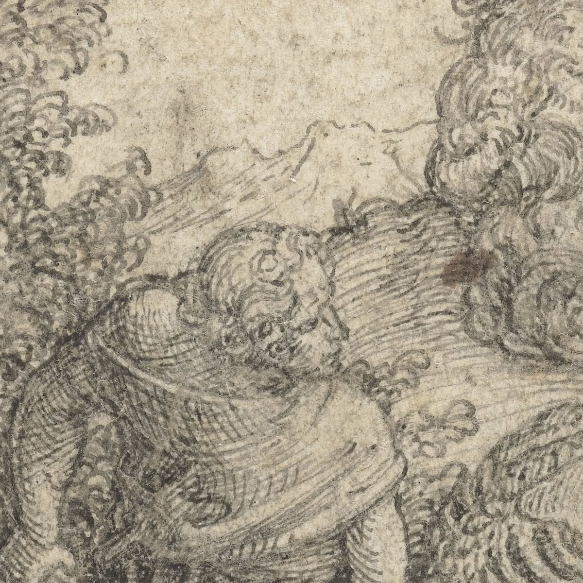 Adam and Death Ploughing the Earth - Heinrich Aldegrever - Artwork detail