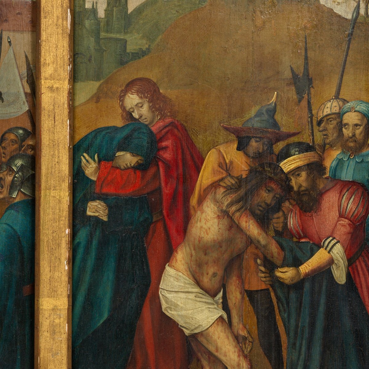 Ecce Homo and The Disrobing of Christ - Cornelis Engebrechtsz - Artwork detail
