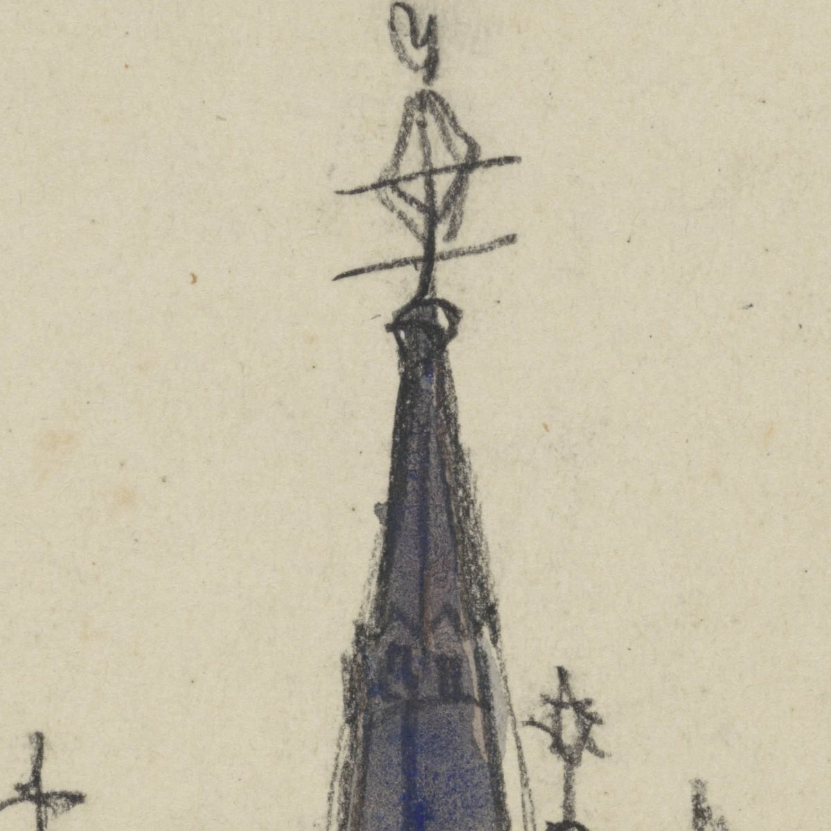Toren van de Oude Kerk te Delft - Adolf le Comte - Artwork detail