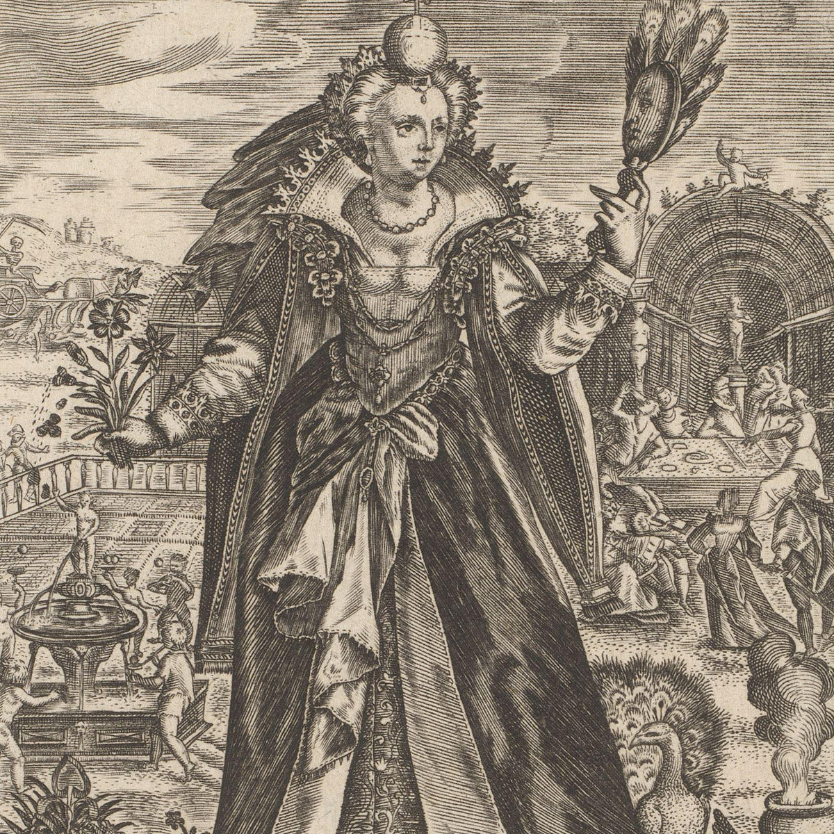 Hoogmoed (Superbia) - Johann Theodor de Bry - Artwork detail