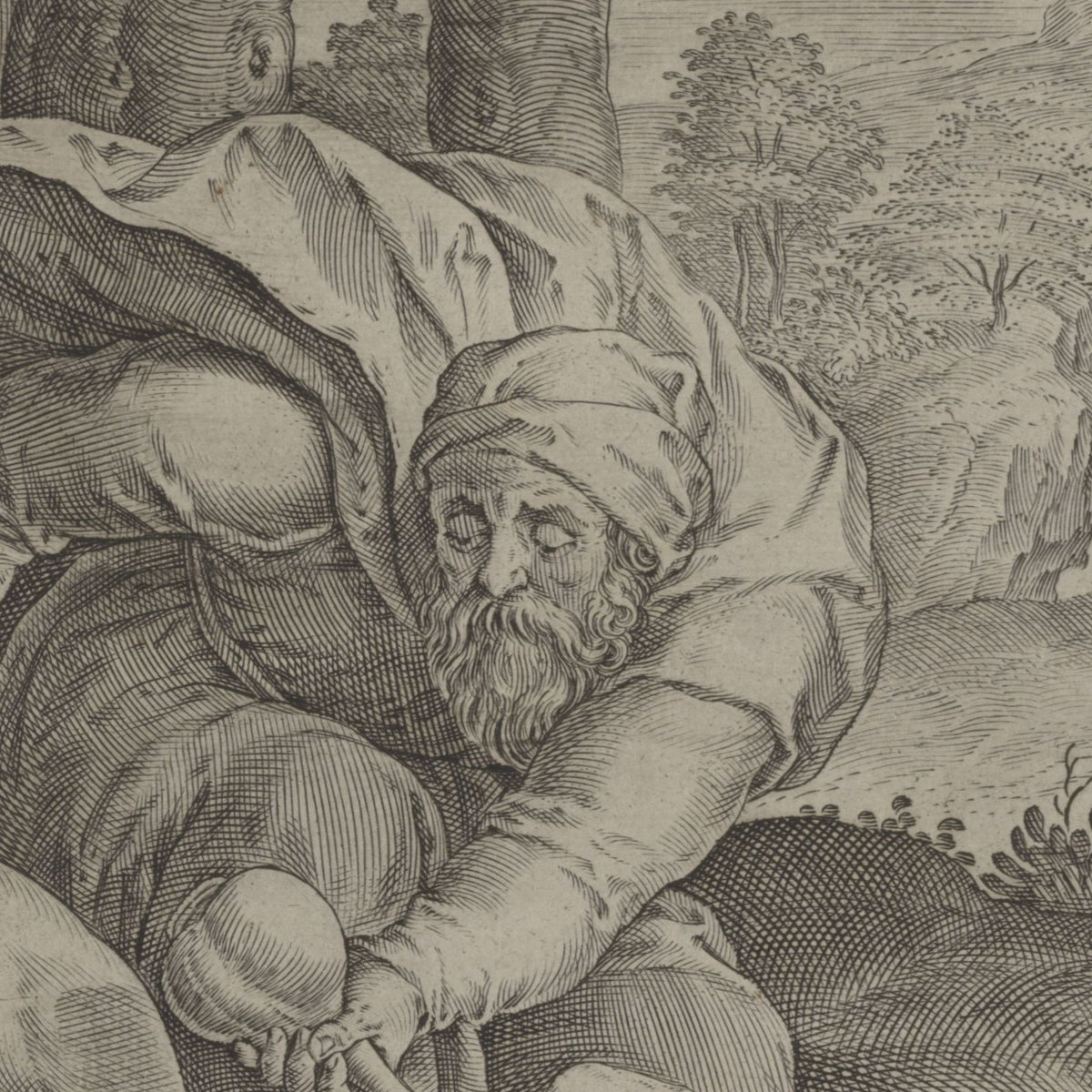 The Parable of the Good Samaritan - Hans Collaert the Elder - Artwork detail