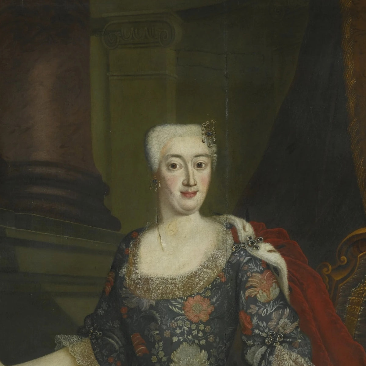Portrait of Sophie Dorothea of Prussia - Antoine Pesne - Artwork detail