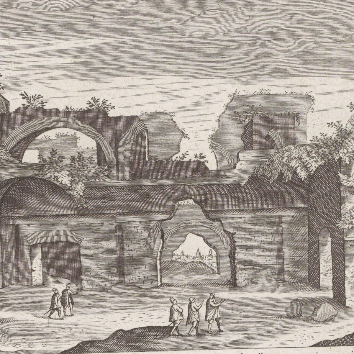 Thermen van Caracalla, van binnen - Giovanni Giacomo de' Rossi - Artwork detail
