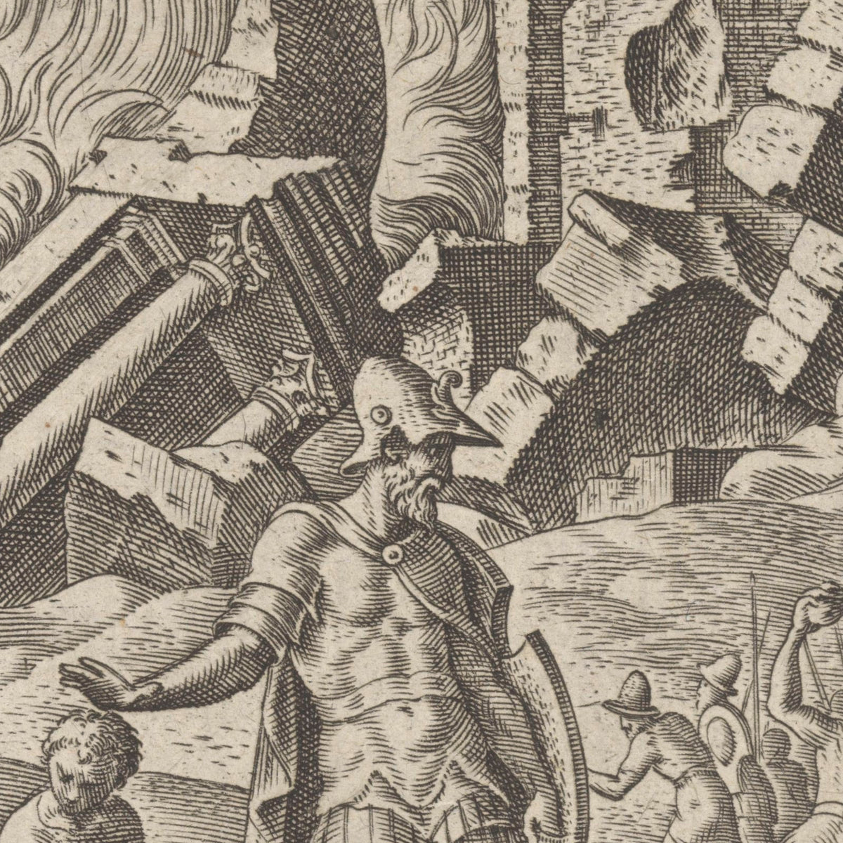The Destruction of Ai and the Stoning of Achan - Philips Galle - Artwork detail