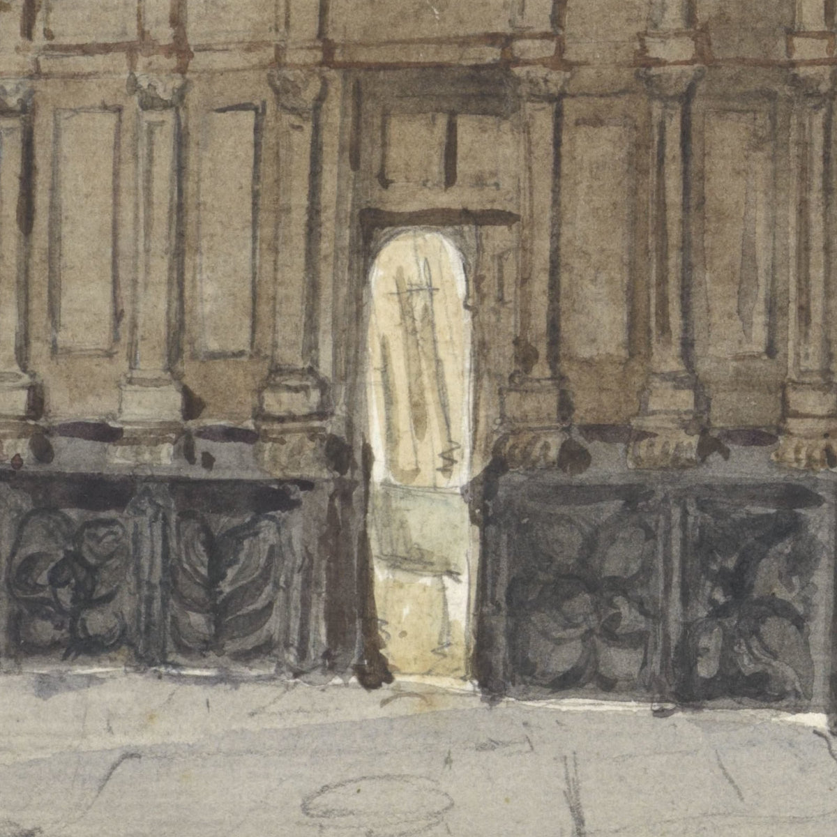 Drapenierskapel in de Nieuwe Kerk te Amsterdam - Johan Adolph Rust - Artwork detail