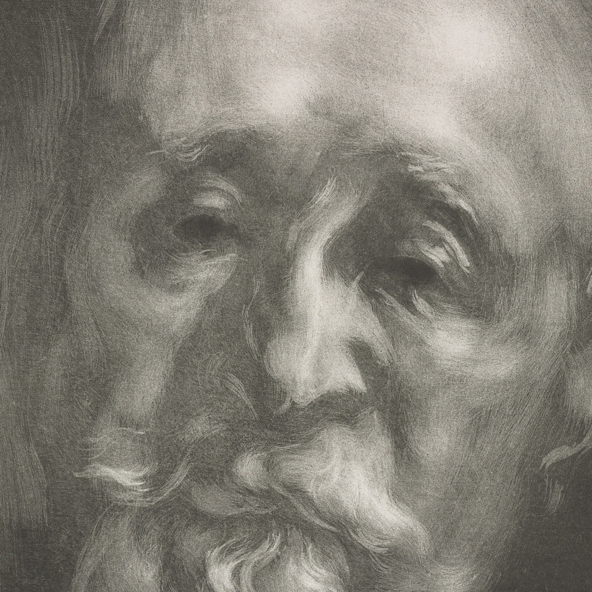 Portrait of Pierre Puvis de Chavannes - Eugène Carrière - Artwork detail