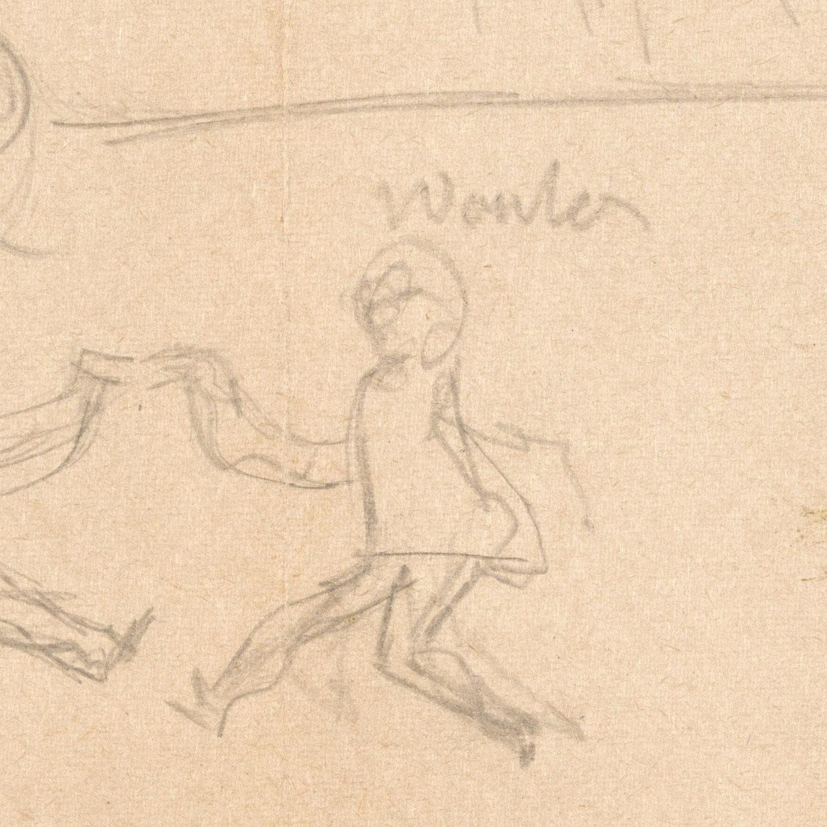 Bus met passagiers en onder twee dansende figuren - Willem Westbroek - Artwork detail
