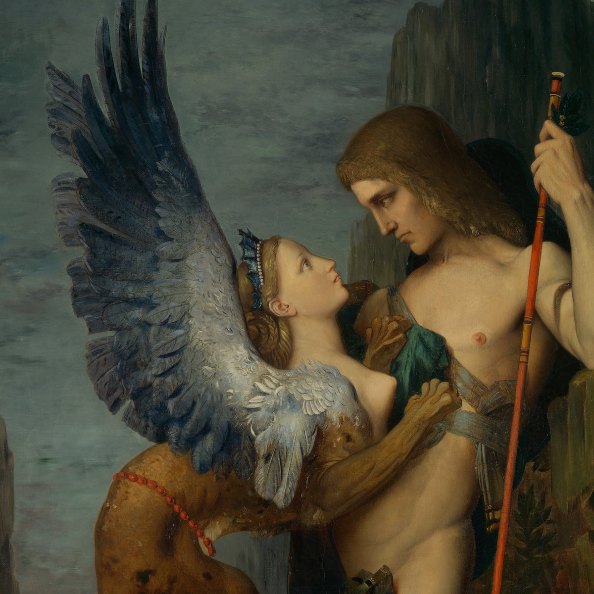 Oedipus and the Sphinx - Gustave Moreau - Artwork detail