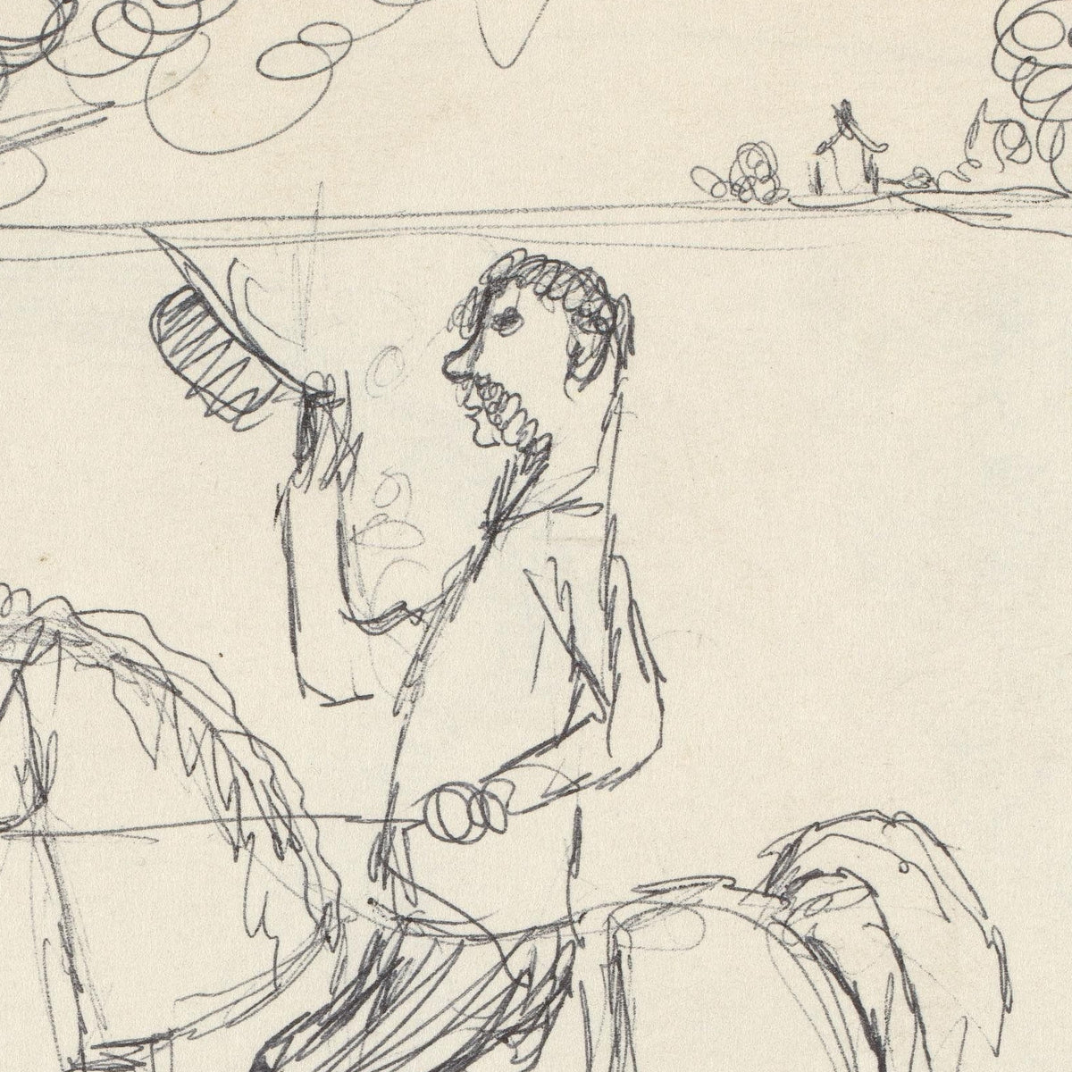 Ruiter te paard in een landschap - Willem Westbroek - Artwork detail