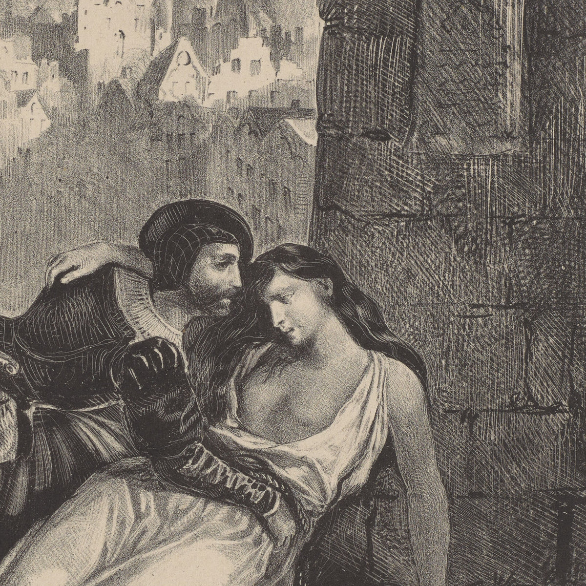 Jane Shore (Act V, sc. II) - Ferdinand-Victor-Eugène Delacroix - Artwork detail
