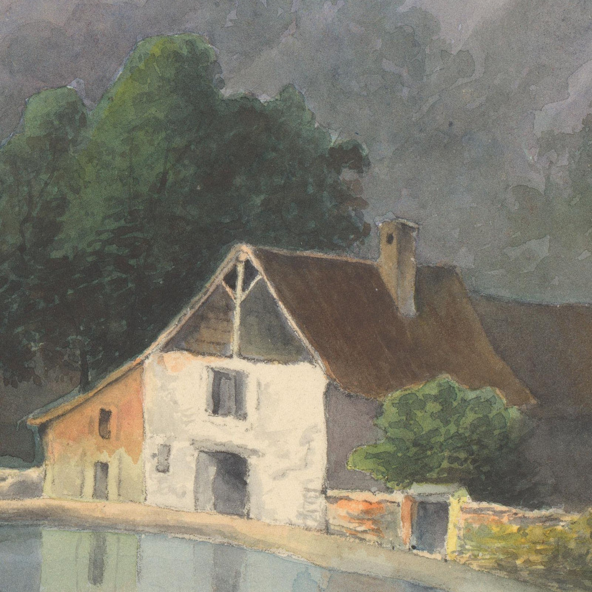 Berglandschap met een huis aan een rivier - Johannes van Reijn - Artwork detail