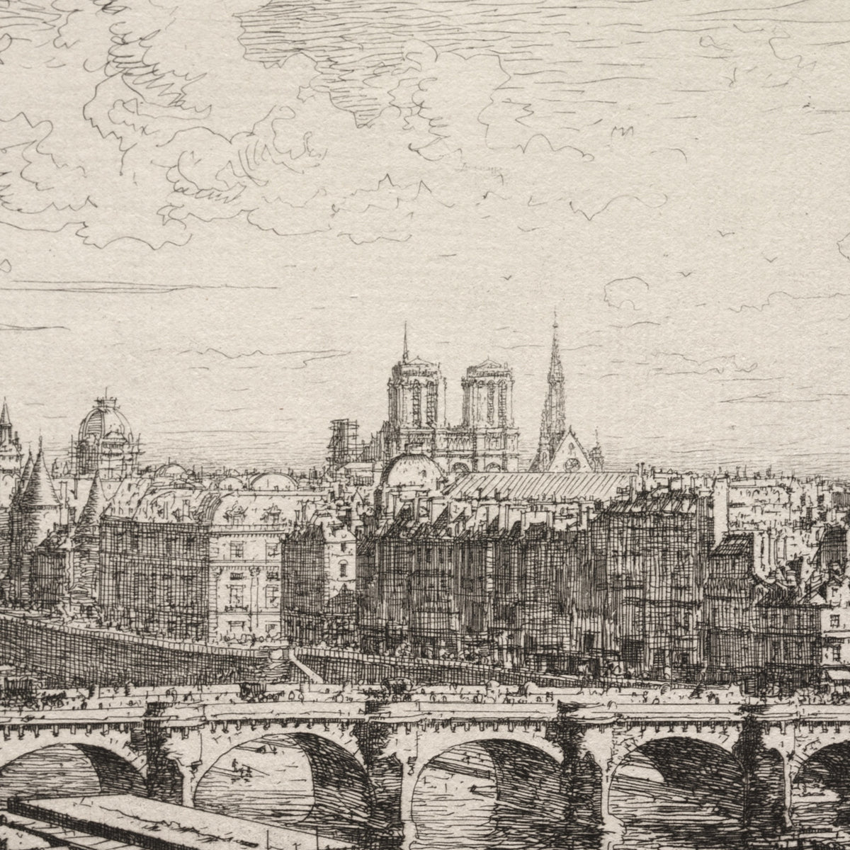 View of the Louvre - Maxime Lalanne - Artwork detail