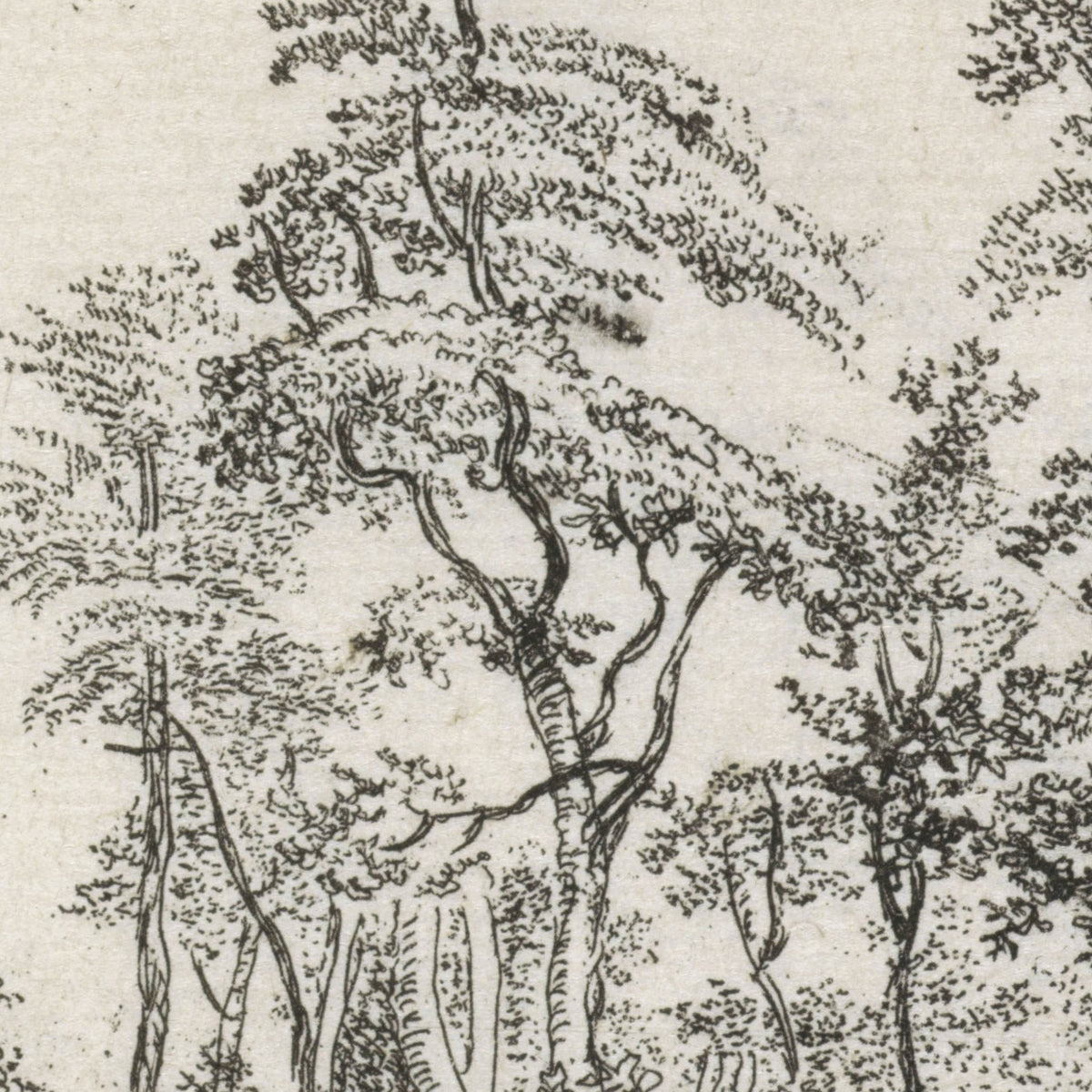 Two Figures on a Winding Path in a Wood - Jan Ruyscher - Artwork detail