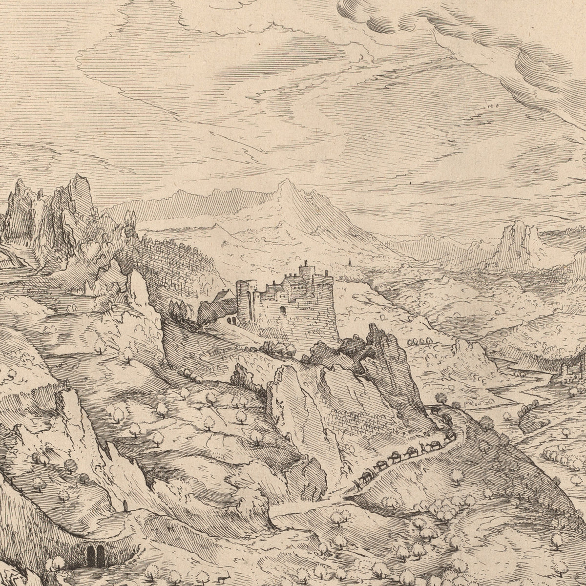 Alpine Landscape - Pieter Bruegel the Elder - Artwork detail