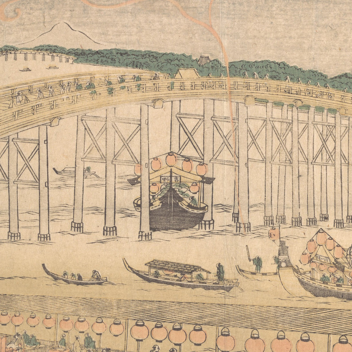 Ryogoku Bridge - Kuwagata Keisai - Artwork detail